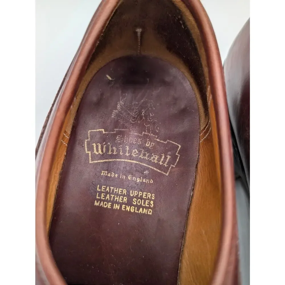 Whitehall Vintage Leather Buckle Loafers Brown US 11.5 B UK 10.5 C Narrow